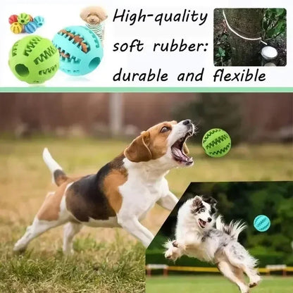 Dog Toy Ball Nontoxic Bite Resistant Interactive Toy Ball for Pet Puppy Food Feeder Chew Tooth Cleaning Durable Small Dogs Toys