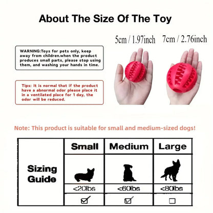 Dog Toy Ball Nontoxic Bite Resistant Interactive Toy Ball for Pet Puppy Food Feeder Chew Tooth Cleaning Durable Small Dogs Toys