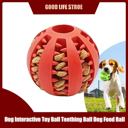 Dog Toy Ball Nontoxic Bite Resistant Interactive Toy Ball for Pet Puppy Food Feeder Chew Tooth Cleaning Durable Small Dogs Toys